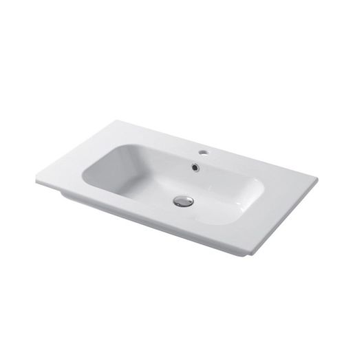 Vasque à encastrer - QUBO : QS08146101 - Disegno Ceramica - en céramique / rectangulaire / contemporaine