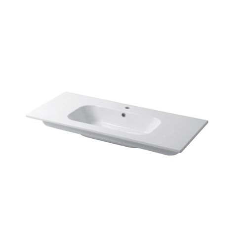 Vasque à encastrer - QUBO : QS12151101 - Disegno Ceramica - en céramique / avec plan intégré / rectangulaire