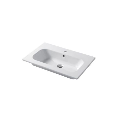 Vasque à encastrer - QUBO : QS07146101 - Disegno Ceramica - en céramique / rectangulaire / contemporaine