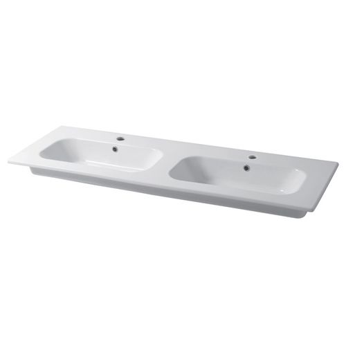 Vasque à encastrer - QUBO : QS14d46101 - Disegno Ceramica - en céramique / double / rectangulaire