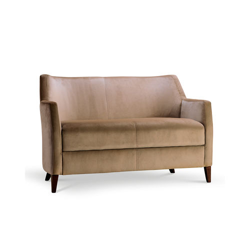 Canapé contemporain - MILANO LOUNGE 2 - DRIGANI SRL - en velours / en simili cuir / beige