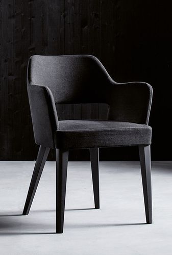 Chaise contemporaine - PARIGI P - DRIGANI SRL - d'intérieur / en tissu / avec piètement en bois