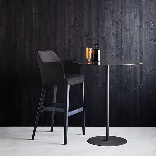 Chaise de bar contemporaine - PARIGI SG - DRIGANI SRL - d'intérieur / en tissu / avec piètement en bois