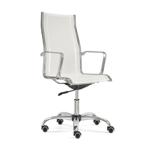 Chaise de bureau contemporaine - UF 545 A - DRIGANI SRL - d'intérieur / en tissu / avec piètement en métal chromé