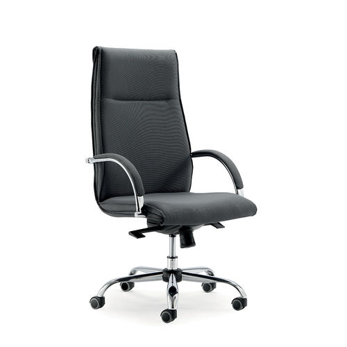 Chaise de bureau contemporaine - UF 583/A - DRIGANI SRL - d'intérieur / en tissu / avec piètement en métal chromé