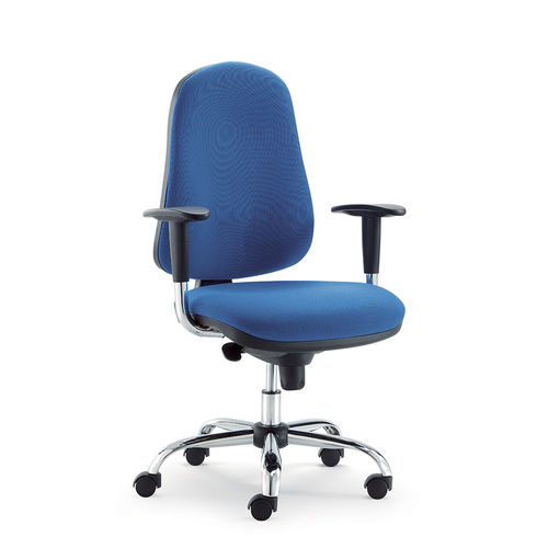 Chaise de bureau contemporaine - UF 341 - DRIGANI SRL - d'intérieur / en tissu / avec piètement en métal chromé