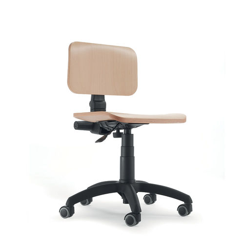 Chaise de bureau contemporaine - UF 349 - DRIGANI SRL - d'intérieur / en bois / avec piètement en plastique