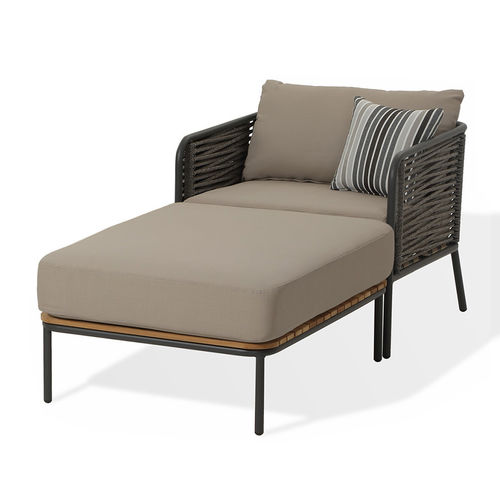 Chaise longue contemporaine - CORTINA  - DRIGANI SRL - en Textilene® / en aluminium / d'extérieur