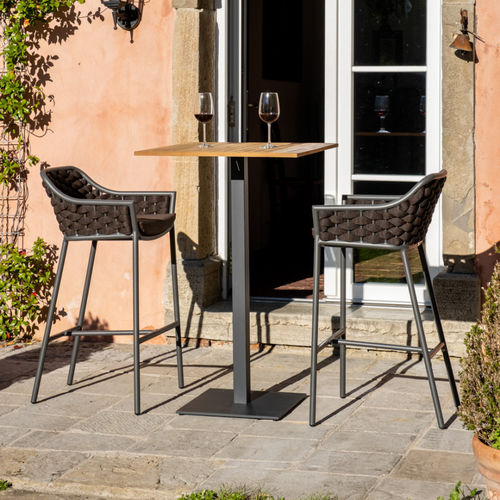 Chaise de bar contemporaine - LOVE  - DRIGANI SRL - d'extérieur / en Textilene® / en corde