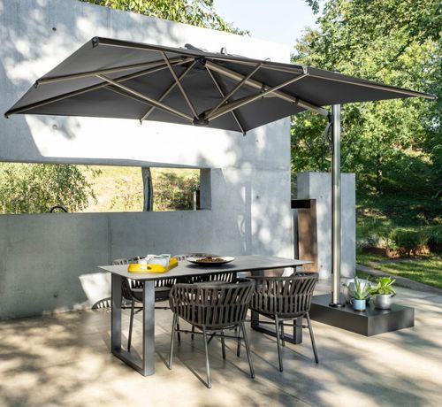 Parasol carré - ASTRO TITANIUM - DRIGANI SRL - rectangulaire / déporté / en aluminium