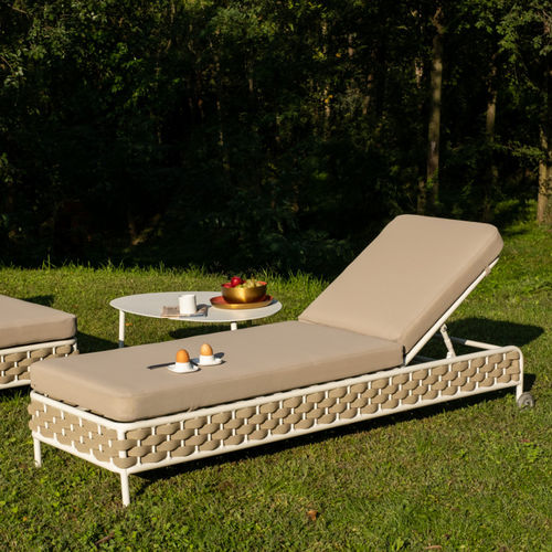 Bain de soleil contemporain - LOVE  - DRIGANI SRL - en Textilene® / en corde / en aluminium