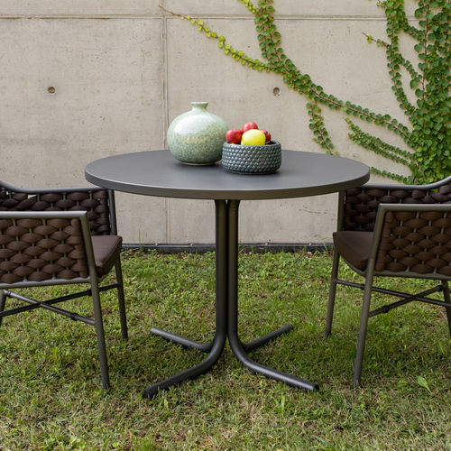 Table contemporaine - TULIP - DRIGANI SRL - en tôle / en HPL / avec piètement en métal