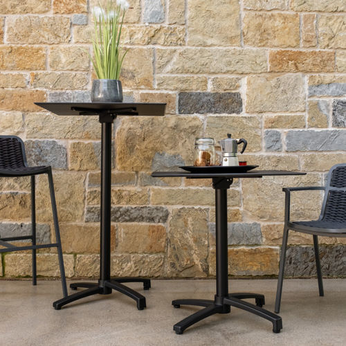 Table mange-debout contemporaine - DAKOTA - DRIGANI SRL - en HPL / aluminium / avec piètement en métal