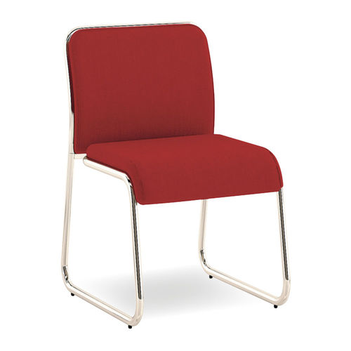 Chaise contemporaine - UF 183 - DRIGANI SRL - d'intérieur / en tissu / avec piètement en métal chromé