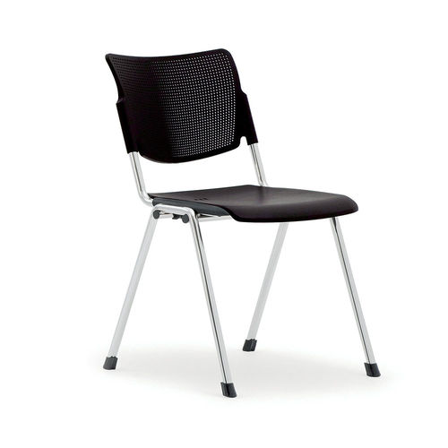 Chaise contemporaine - UF 104 - DRIGANI SRL - d'intérieur / en résille / avec piètement en métal chromé