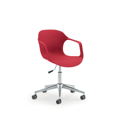 Chaise contemporaine - UF 853/B - DRIGANI SRL - d'intérieur / en plastique / avec piètement en métal chromé