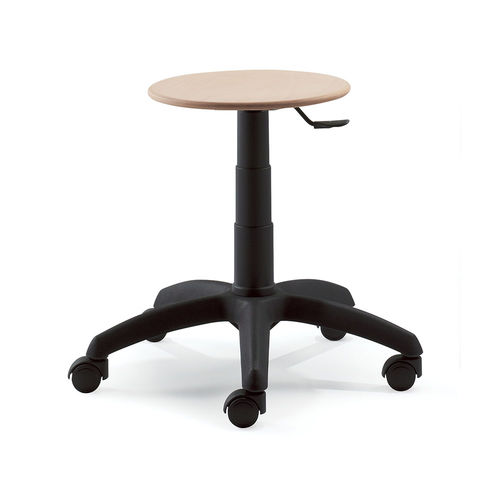 Tabouret contemporain - UF 401 - DRIGANI SRL - en bois / avec piètement en plastique / piètement central