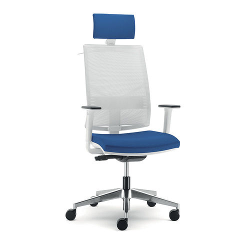 Chaise de bureau contemporaine - UF 432/A - DRIGANI SRL - d'intérieur / en tissu / avec piètement en métal chromé