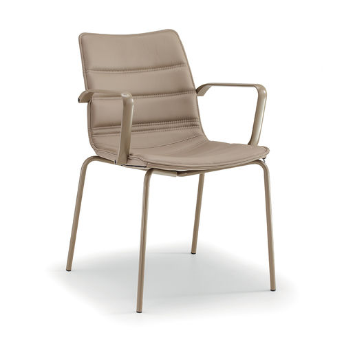 Chaise contemporaine - PL COSTA - DRIGANI SRL - d'intérieur / en simili cuir / avec piètement en acier