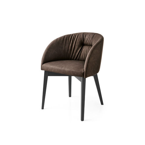 Chaise contemporaine - PL 1902 - DRIGANI SRL - d'intérieur / en polyester / avec piètement en hêtre