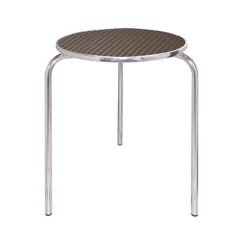 Table contemporaine - FT 029 - DRIGANI SRL - aluminium / avec piètement en aluminium / ronde