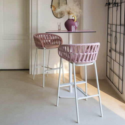 Chaise de bar contemporaine - DROP - DRIGANI SRL - d'intérieur / en Textilene® / en corde