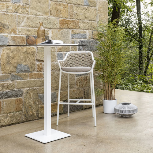 Table mange-debout contemporaine - ALASKA - DRIGANI SRL - en HPL / avec piètement en métal / carrée