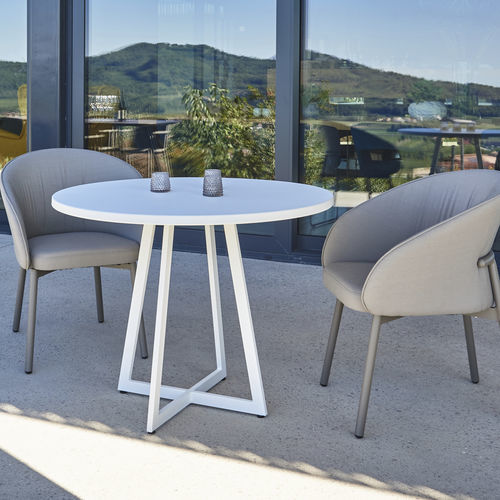 Table contemporaine - CROSS  - DRIGANI SRL - en métal / en HPL / en mélaminé