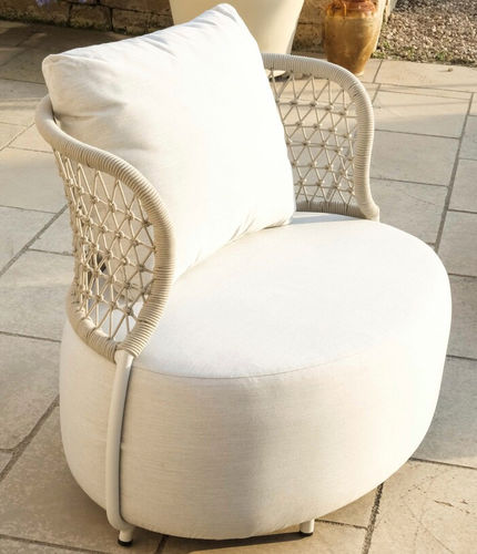 Fauteuil contemporain - COBBE - DRIGANI SRL - en tissu / en corde / en aluminium