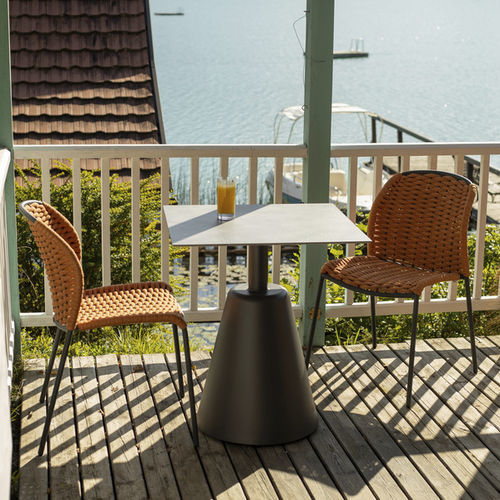 Chaise contemporaine - SLICK  - DRIGANI SRL - d'extérieur / en corde / avec piètement en acier
