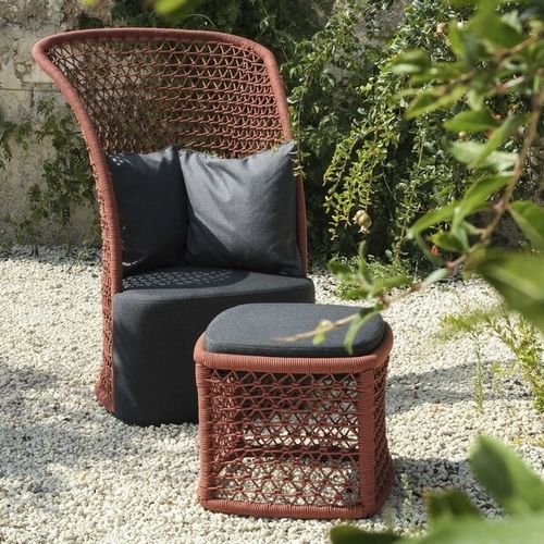Fauteuil contemporain - QUEEN - DRIGANI SRL - en tissu / en aluminium / en corde