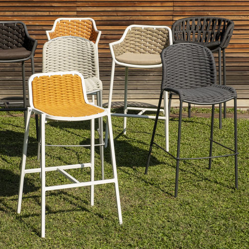 Chaise de bar contemporaine - NIDA  - DRIGANI SRL - d'extérieur / d'intérieur / en caoutchouc
