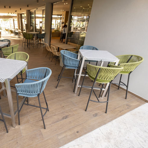 Chaise de bar contemporaine - GAIA-BELIZE - DRIGANI SRL - d'intérieur / en Textilene® / en corde