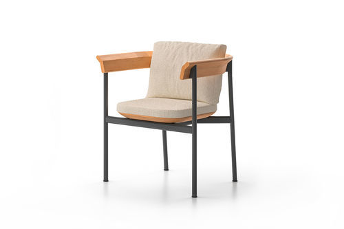 Chaise de jardin moderne - Ermes - DRIGANI SRL - pour extérieur / en aluminium / en caoutchouc