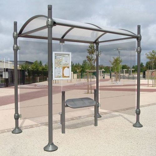 Abribus en aluminium - PROVINCE CITY - PROCITY - en fonte d'aluminium / en polycarbonate / en verre