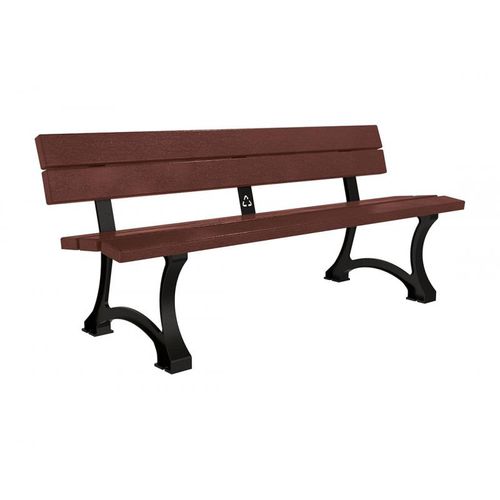 Banc public contemporain - MORA - PROCITY - en plastique recyclé / en acier galvanisé / en acier