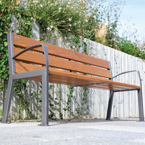 Banc public design - SILAOS® - PROCITY - en acier galvanisé / en acier / en zinc