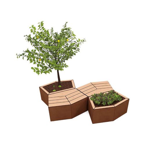 Jardinière à nettoyage facile - CAIRO - PROCITY - en tôle d'acier / en acier galvanisé / en acier peint
