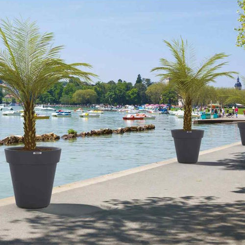 Jardinière en plastique - LARGE HERITAGE  - PROCITY - ronde / résistante aux UV / 100% recyclable