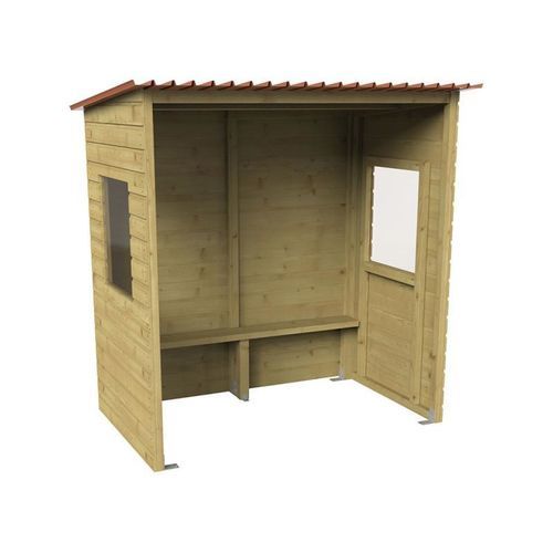 Abribus en Plexiglas® - Turin - PROCITY - en acier zingué / bois / en acier peint