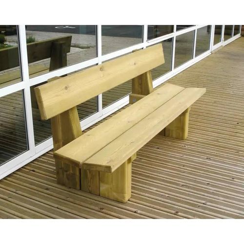 Banc public en pin - LILLE - PROCITY - avec dossier / d'extérieur / pour université