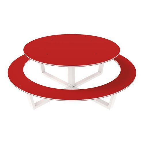 Table de pique-nique contemporaine - Rome - PROCITY - en polyéthylène haute densité PEHD / en acier peint / en acier zingué