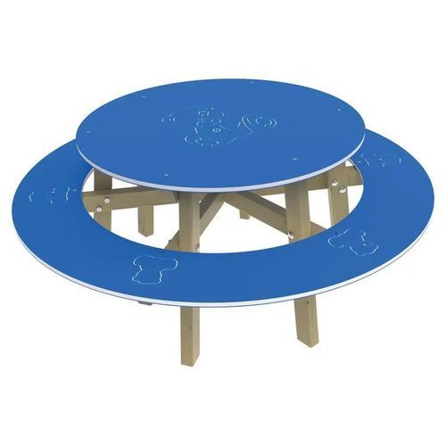 Table de pique-nique contemporaine - Rome Junior - PROCITY - en polyéthylène haute densité PEHD / bois / ronde