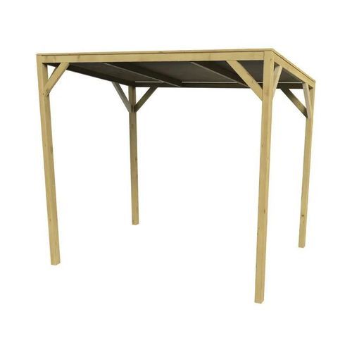 Pergola ancrée au sol - Turin - PROCITY - en bois / bois / couverture en bois