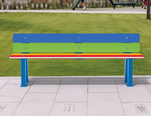 Banc public en acier à revêtement par poudre - RAINBOW - PROCITY - en acier / en acier inoxydable / en acier peint