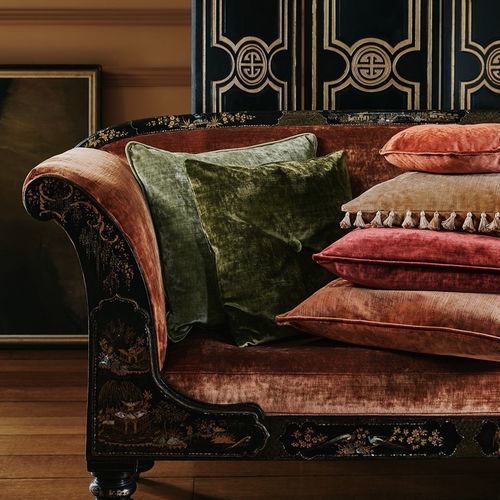 Tissu d'ameublement - COSIMA  - Colefax & Fowler - pour rideaux / uni / en coton