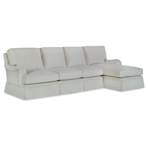 Canapé contemporain - PORTER SECTIONAL  - Lee Jofa - en cuir / tapissé / avec repose-pieds
