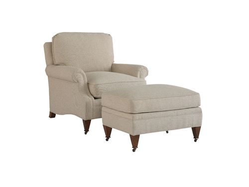 Fauteuil classique - WORKROOM - Lee Jofa - en tissu / avec repose-pieds