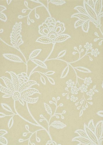 Papier peint classique - LARKHILL CREAM - Lee Jofa - à motif floral / blanc