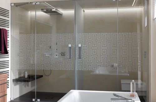 Paroi de douche battante - STUDIO BERLIN PURE - Hüppe - en niche